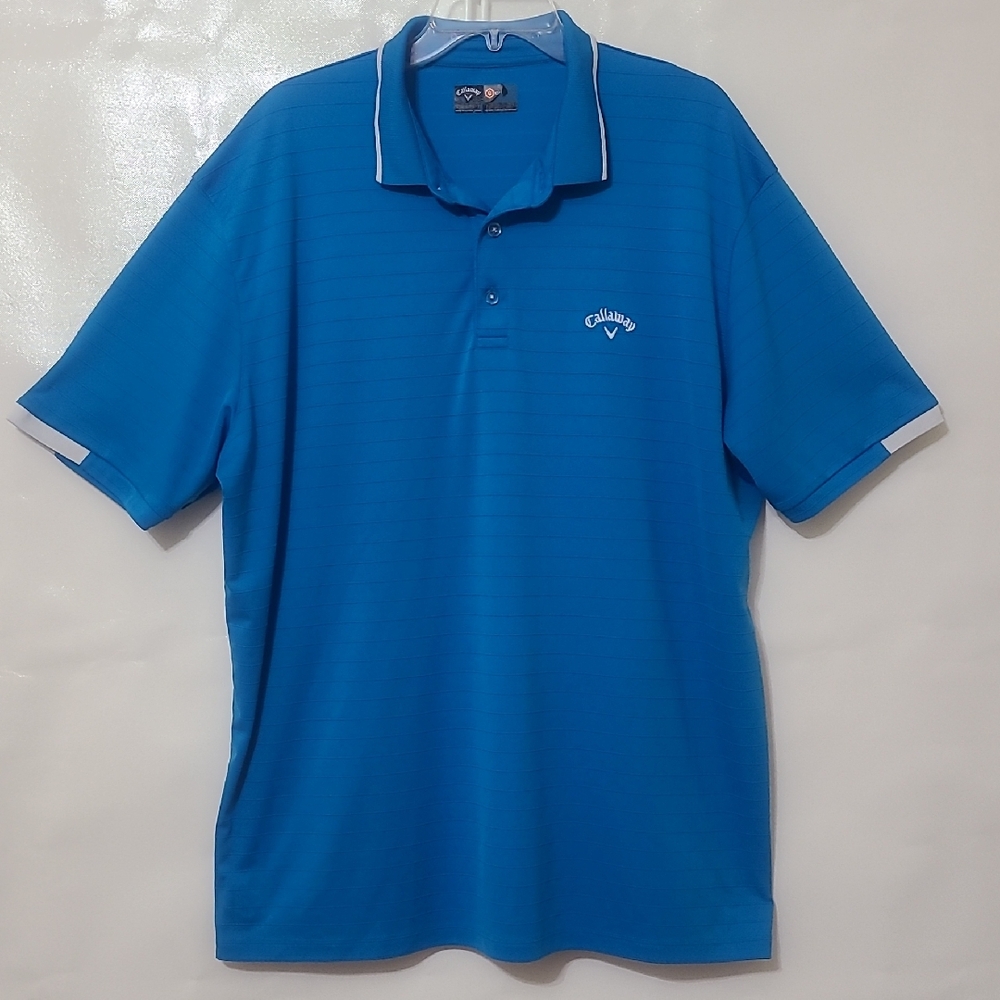 CALLOWAY Men's Aqua Blue Short Sleeve Polo‎ - Size XXL